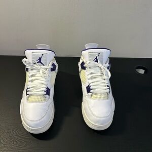 Jordan White and Purple Sneakers